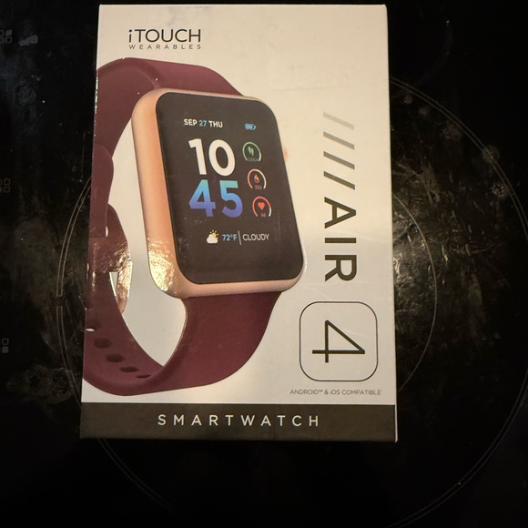 Air 4 Smartwatch - Burgundy